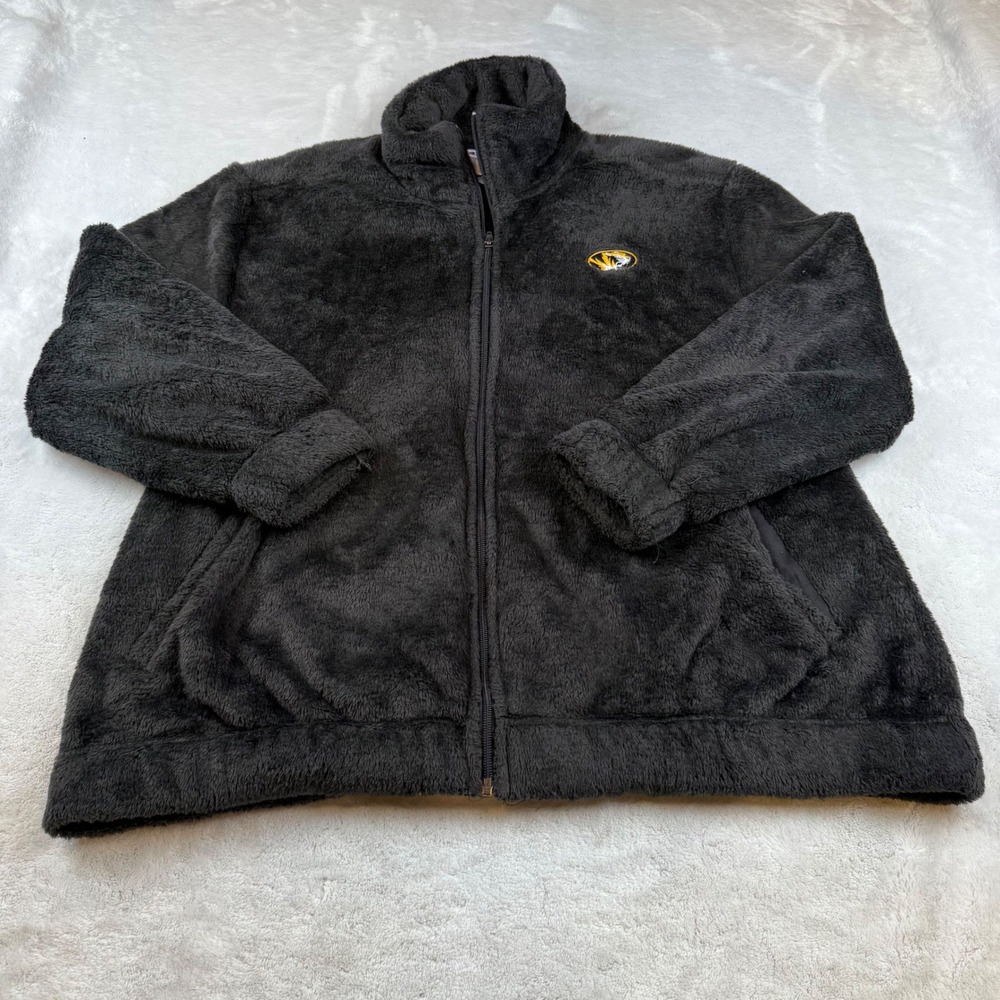 Champion Missouri Tigers Mizzou Fleece‎ Zip Up Jacket Women's Size L Gray